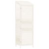vidaXL Remise de jardin Blanc 55x52x174,5 cm Bois de sapin solide
