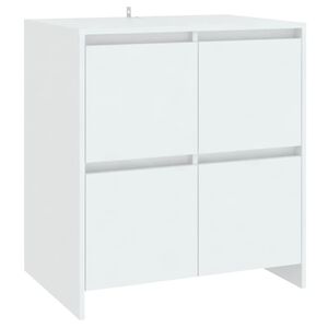 vidaXL Buffet Blanc 70x41x75 cm Bois d'ing&eacute;nierie