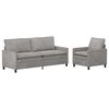vidaXL Ensemble de Canap&eacute;s 2 pcs Gris clair 196 x 81 x 87,5 cm Velours