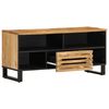 vidaXL Meuble TV 100x34x46 cm bois massif de manguier brut