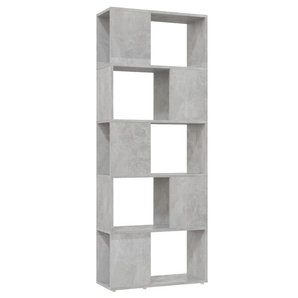 vidaXL Biblioth&egrave;que/S&eacute;parateur de pi&egrave;ce Gris b&eacute;ton 60x24x155 cm