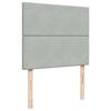 vidaXL Sommier &agrave; lattes de lit et matelas Gris clair 120x200cm Velours