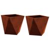 vidaXL Jardini&egrave;re 2 pcs Rouill&eacute; 30 x 30 x 30 cm