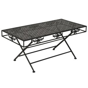 vidaXL Table basse pliante Style vintage M&eacute;tal 100x50x45 cm Noir