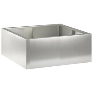 vidaXL Mur de sout&egrave;nement 4 pc 100 x 100 x 30 cm Acier inoxydable