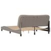 vidaXL Cadre de lit sans matelas Hvar taupe 160x200 cm tissu