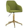 vidaXL Chaises pivotantes &agrave; manger lot de 2 vert clair velours