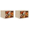 vidaXL Cabinet de chevet mural GENNEP 2 pc Ch&ecirc;ne Sonoma