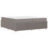 vidaXL Cadre de lit avec matelas Taupe 200 x 200 cm tissu