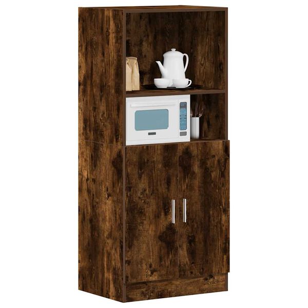 vidaXL Armoire de cuisine ch&ecirc;ne fum&eacute; 57x41,5x131,5 cm bois ing&eacute;nierie