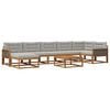 vidaXL Ensemble de canap&eacute;s d'ext&eacute;rieur 8 pc Naturel et gris clair