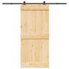 vidaXL Porte coulissante et kit de quincaillerie 95x210 cm pin massif