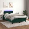 vidaXL Sommier &agrave; lattes de lit avec matelas LED vert fonc&eacute; 120x190 cm