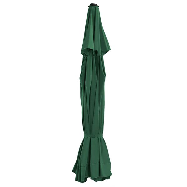 vidaXL Tissu de remplacement pour parasol d'extérieur Vert 515 cm
