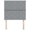 vidaXL T&ecirc;te de lit Gris clair 100 cm tissu