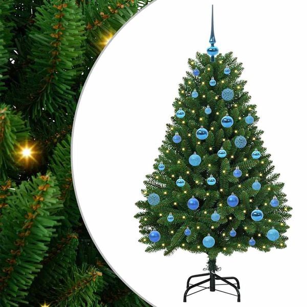vidaXL Sapin de No&euml;l artificiel avec 150 LED Vert 150 cm PVC et m&eacute;tal