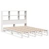 vidaXL Lit biblioth&egrave;que sans matelas blanc 120x190 cm bois massif