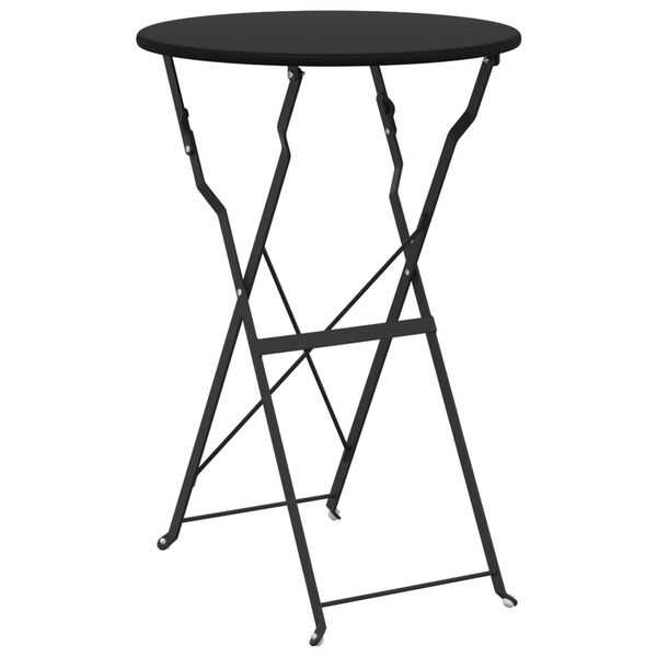 vidaXL Table bistrot Anthracite Ø50x71 cm Acier revêtu de poudre