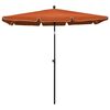 vidaXL Parasol de jardin avec m&acirc;t 210x140 cm Terre cuite