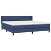 vidaXL Sommier &agrave; lattes de lit avec matelas Bleu 200x200 cm Tissu
