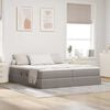 vidaXL Lit avec rangement et matelas Taupe 180 x 200 cm Polyester
