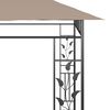 vidaXL Belvédère avec moustiquaire 6x3x2,73 m Taupe 180 g/m²