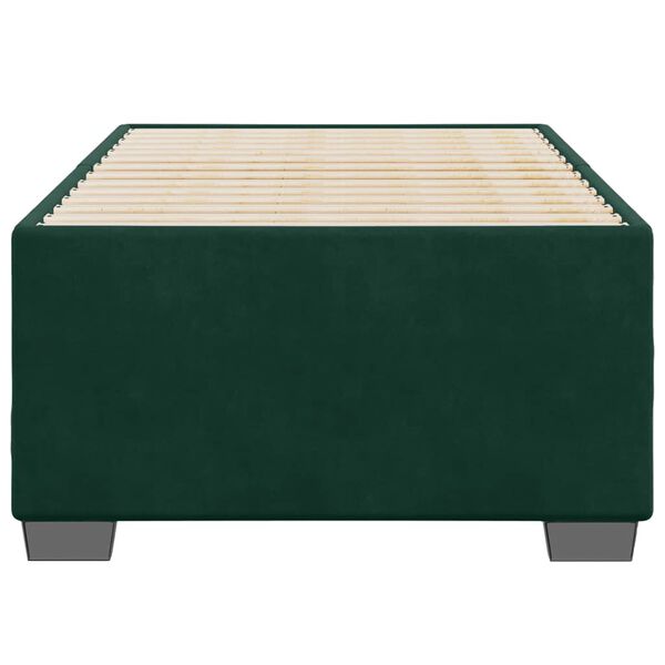 vidaXL Cadre de lit sans matelas vert fonc&eacute; 80x200 cm velours