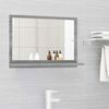 vidaXL Miroir de bain Sonoma gris 60x10,5x37 cm Bois d'ing&eacute;nierie