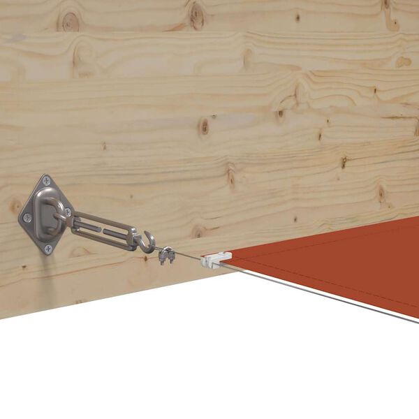 vidaXL Auvent vertical Terre cuite 140x800 cm Tissu oxford