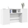 vidaXL Bureau de r&eacute;ception blanc 200x50x103,5 cm bois d'ing&eacute;nierie