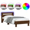 vidaXL Cadre de lit sans matelas avec lumi&egrave;res LED 90x200 cm