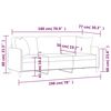 vidaXL Canap&eacute; 3 places et oreillers et coussins Marron 180 cm Tissu