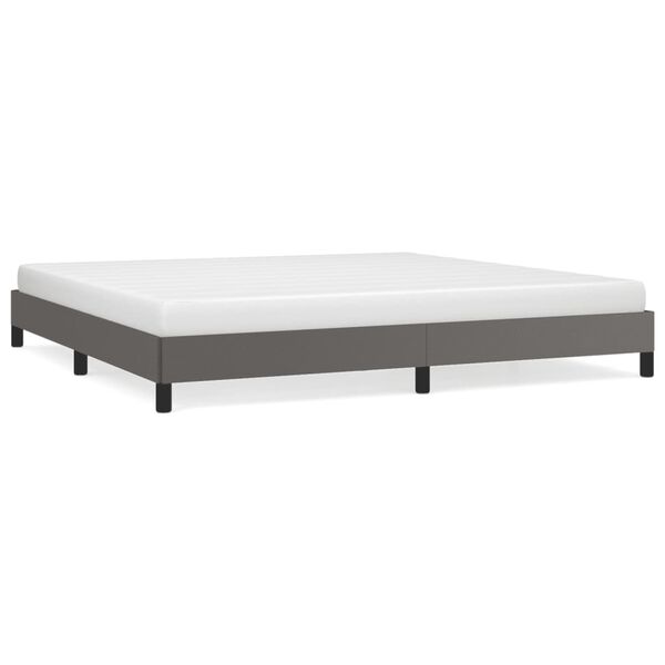vidaXL Cadre de lit sans matelas gris 200x200 cm similicuir