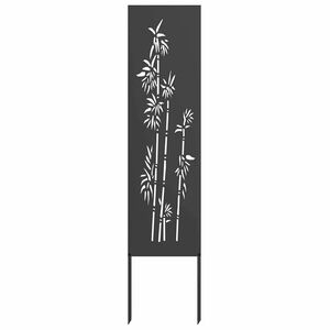 vidaXL &Eacute;cran de confidentialit&eacute; de jardin Floral Noir 32 x 140 cm