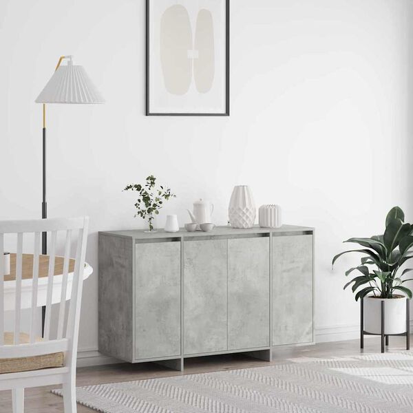 vidaXL Buffet Gris b&eacute;ton 120 x 41 x 75 cm Bois d'ing&eacute;nierie