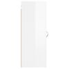 vidaXL Armoire murale blanc brillant 34,5x34x90 cm