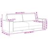 vidaXL Canap&eacute; 3 pcs Bordeaux 220 x 80 x 84 cm Tissu en lin m&eacute;lang&eacute;