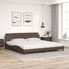 vidaXL Lit avec matelas Dover marron 200x200 cm similicuir