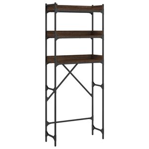 vidaXL &Eacute;tag&egrave;re de lave-linge ch&ecirc;ne marron 67x25x163 cm bois ing&eacute;nierie