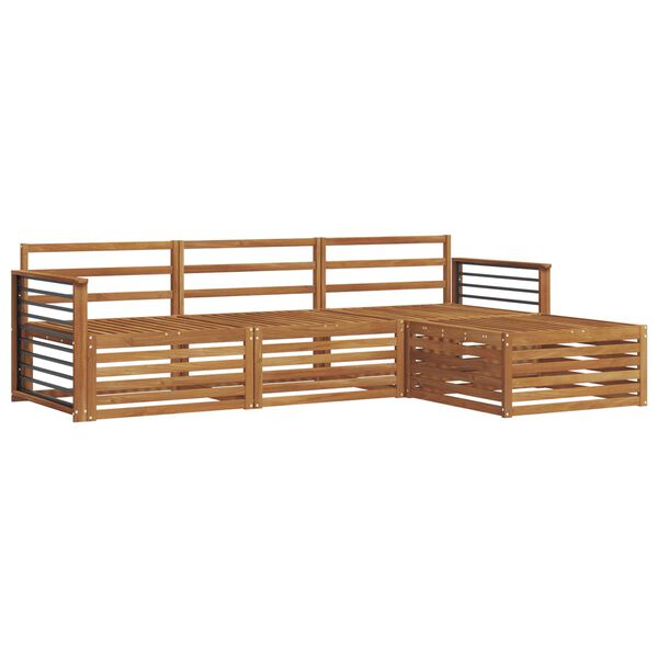 vidaXL Ensemble de canap&eacute;s d'ext&eacute;rieur 4 pcs Naturel