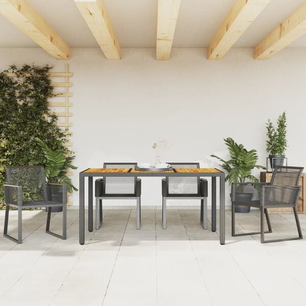 vidaXL Chaises de jardin lot de 4 noir résine tressée