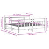 vidaXL Lit bibliothèque sans matelas cire marron 180x200 cm pin massif