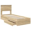 vidaXL Lit de Rangement Ch&ecirc;ne Sonoma 75 x 190 cm Bois d'ing&eacute;nierie