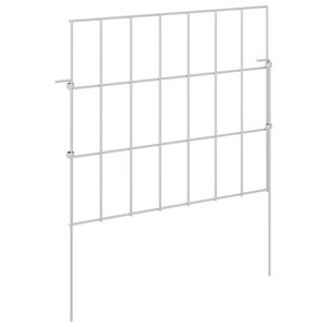 vidaXL Cl&ocirc;ture de jardin avec piquets 24 pc 35 x 30 cm Acier galvanis&eacute;