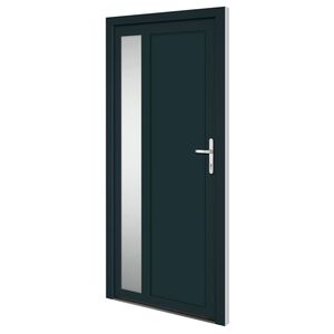 vidaXL Porte d'entr&eacute;e anthracite 98x208 cm PVC