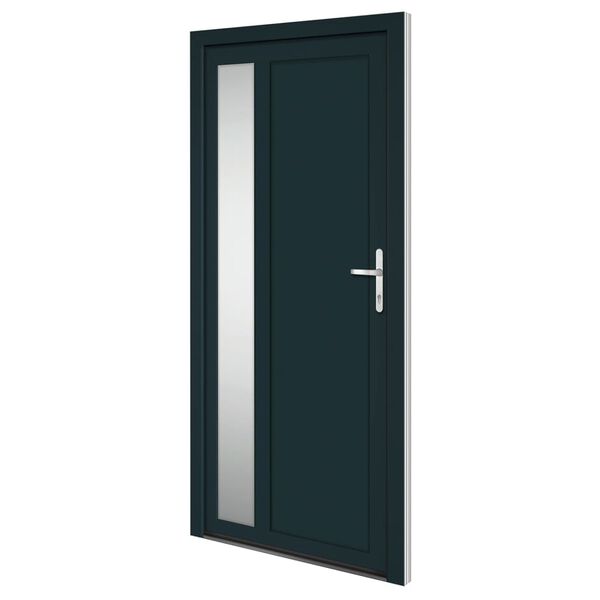 vidaXL Porte d'entr&eacute;e anthracite 98x208 cm PVC
