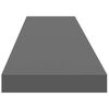 vidaXL &Eacute;tag&egrave;res murales flottantes 2 pcs gris brillant 120x23,5x3,8 cm