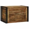 vidaXL Bo&icirc;te de rangement 80 x 50 x 50 cm Bois de mangue brut