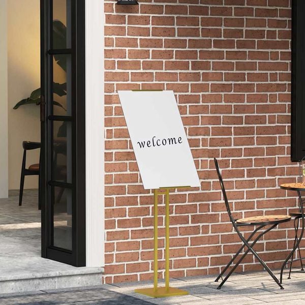 vidaXL Pr&eacute;sentoirs de salon 2 pcs Dor&eacute; 26,5 x 26,5 x 150 cm Acier