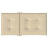 vidaXL Coussins de chaise de jardin à dossier bas lot de 2 beige